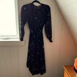 Sheer Celestial Print Dress